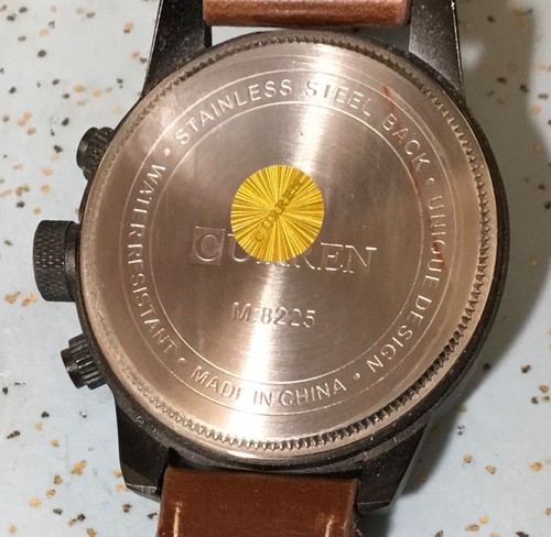 CURREN M-8225 MENS 48mm WATCH w/DATE & FAUX MINI DIALS NEVER WORN NO BOX - Picture 15 of 16