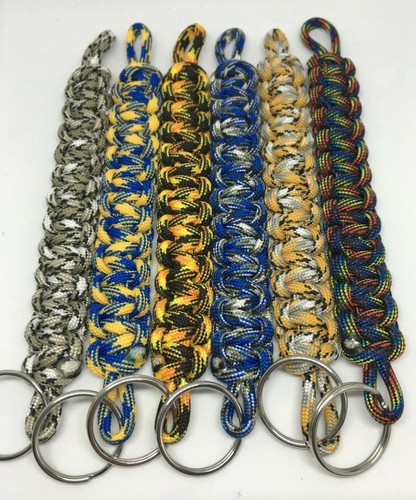 550 PARACORD keyring keychain lanyard pick 1 or create your own up to 3 colours - Picture 12 of 12