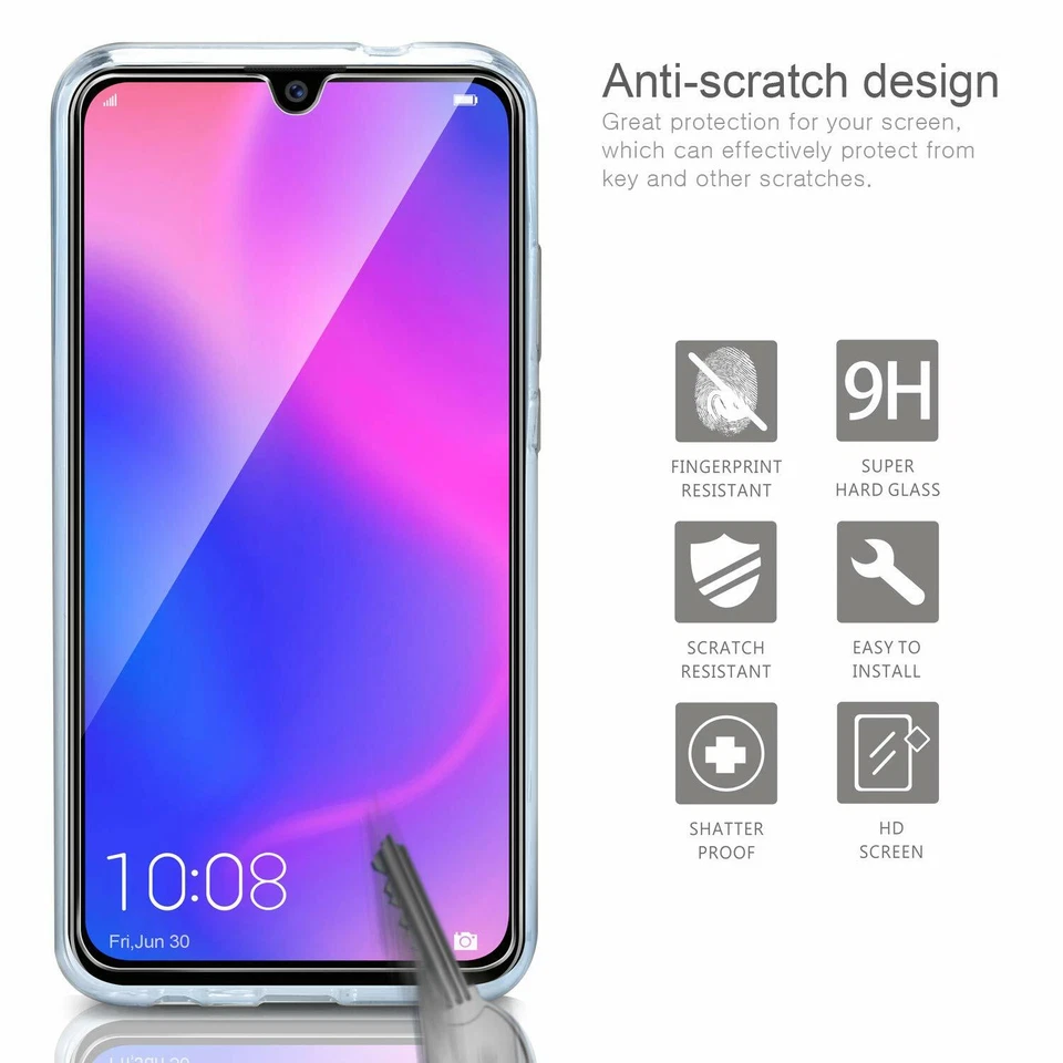 Vitre Protection Film Verre trempé écran HUAWEI P30 P30 Lite Et Coque Silicone - Photo 4/4