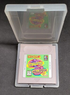Arcade Classic # 2 Centipede Millipede (Nintendo Game Boy, 1995) Working w/Case