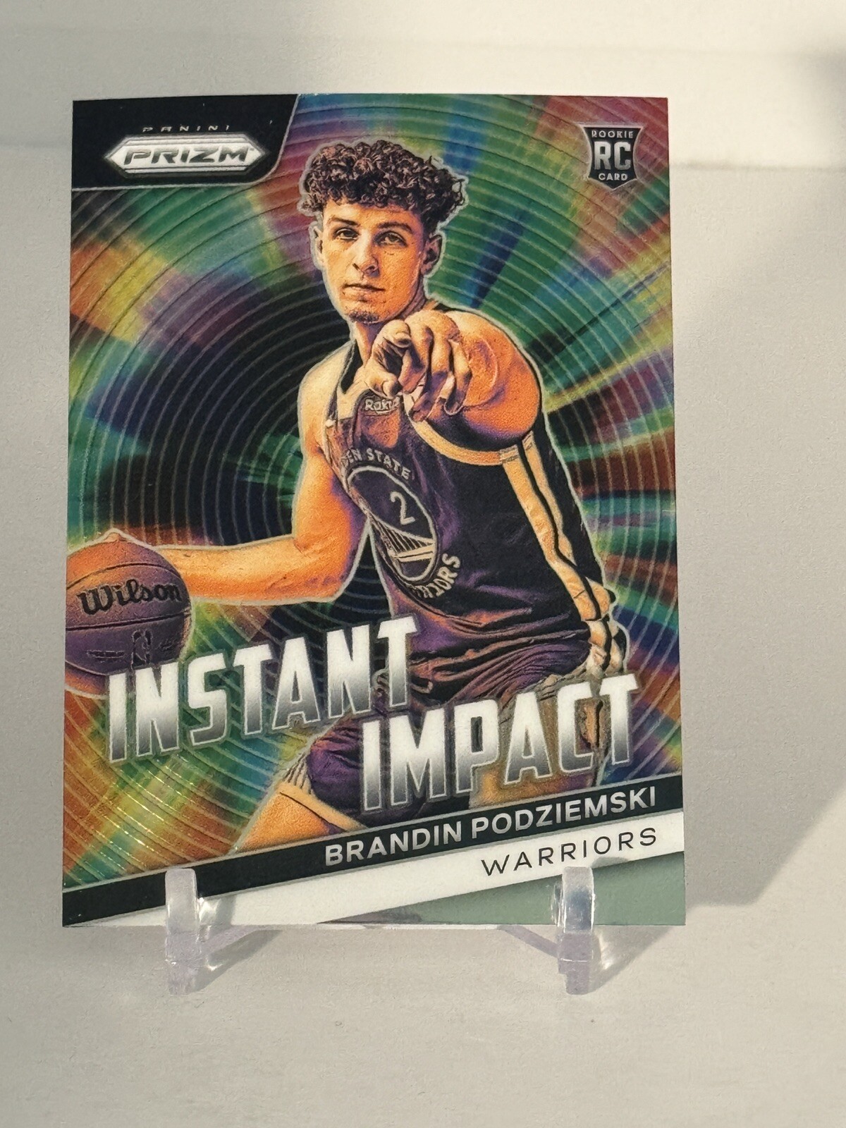 Brandon Podziemski 2023-24 Panini Prizm #25 Instant Impact Rookie  Warriors B798