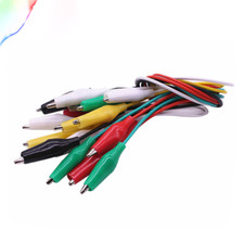 10pc Alligator Clips Doubl Crocodile Cable Alligator Jumper Wire Test Leads Clip