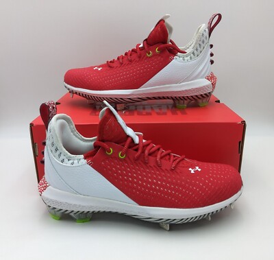 Under Armour Cleats Mens Size Red Harper Low ST Baseball