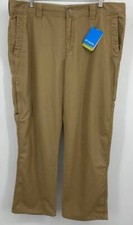 Columbia Mens Khaki Pants 40 X 30 Omni Shield Beige Cotton Machine Washable New