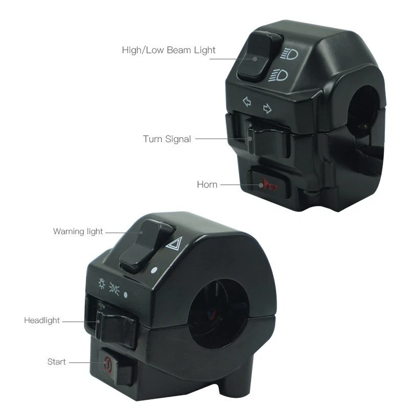 Aluminum 7/8"22MM Motorcycle Switch Handlebar Motorbike Handlebar Switch control - Image 3 of 4