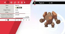 ✨Shiny✨ Regirock Ultra Worm Hole For Pokémon Sword & Shield 