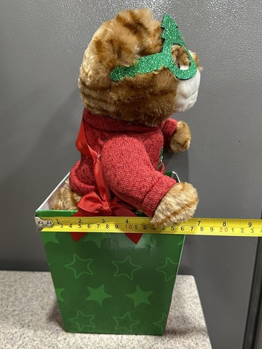 DanDee Avanti Cat In A Box Sweater "I Love This Holiday" Plush New Original Tags - Picture 5 of 9