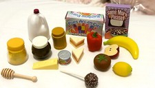 Our Generation Food Assortment 17 pcs for 18" Dolls--Fruit, Milk, Cereal, etc