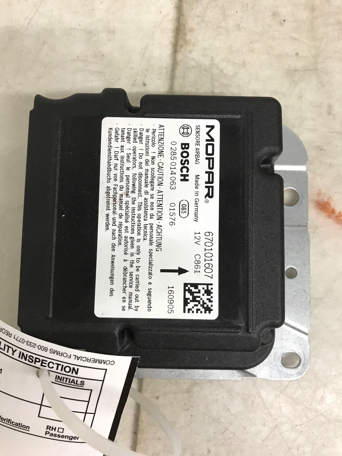 2017-2022 MASERATI LEVANTE CRASH IMPACT CONTROL MODULE *NEEDS RESET* 670101607
