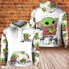 Personalized Yoda Cute Grogu 3D HOODIE Christmas Day Gift Best Price US Size