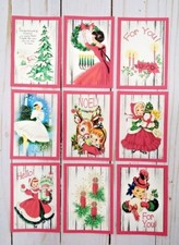 9 Retro Style Christmas Handmade Pocket Letter Cards Scrapbooks Journals Crafts