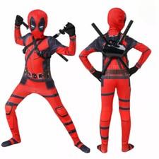Youth Kids Deadpool Costume Cosplay Boys Fancy Dress Party Jumpsuit Halloween — image 13