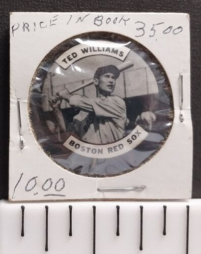 Bouton arrière vintage baseball Ted Williams, Boston Red Sox 1,25 pouces - Photo 1/3
