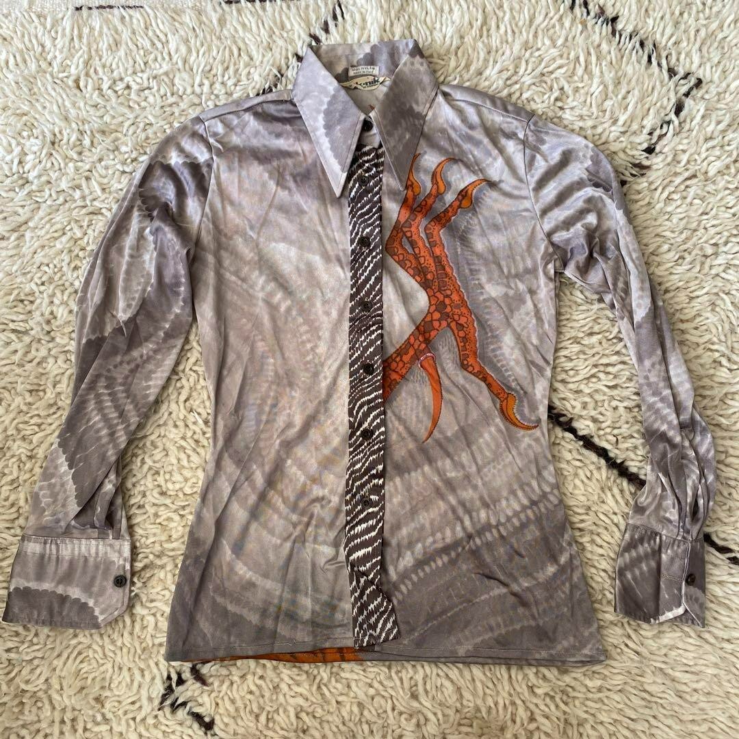 70s Special Vintage Nik-Nik Nylon L/S Shirt Used Made in 70s Special Vintage Nik-Nik Nylon L/S Shirt Used Made in