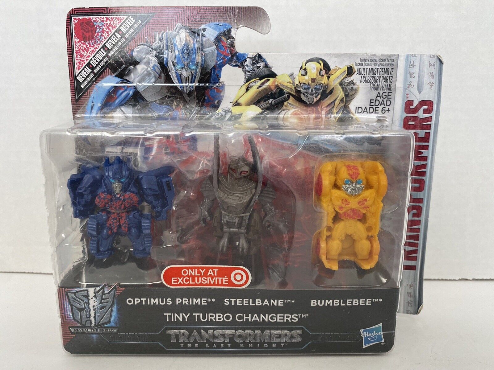 Transformers Tiny Turbo Changers Action Figure Optimus Prime Steelbane Bumblebee