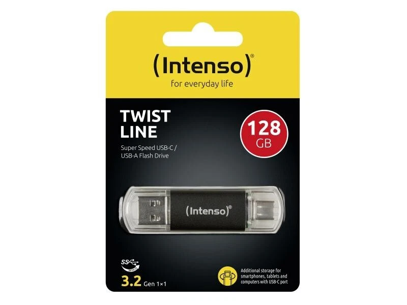 Clé USB Intenso Twist Line 128GB Clé USB 3.2 Gen 1 (3.1 Gen 1) USB Type-A/Type-C - Photo 2/2