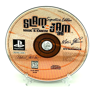 Slam N Jam 96 Featuring Magic & Kareem PS1 Game Disc Only Long Box Tested