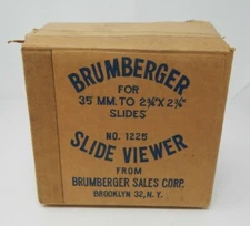 Vintage Brumberger No.1225 Slide Viewer For 35mm To 2-3/4" X 2-3/4" Slides