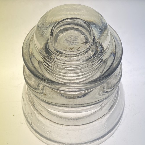 Whitall Tatum Co. Glass Insulator Clear No.1 70-46 - Picture 9 of 10