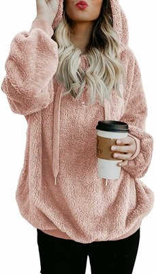 Fuzzy Casual Loose Sweatshirt Hooded 