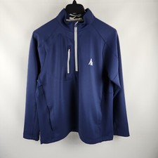Zero Restriction Jacket Men Large Blue Tour Series Performance Golf 1/2 Zip Logo