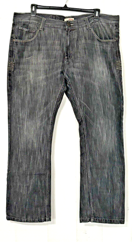 Vintage DODECA Baggy Skater Y2K Grunge Black Men's Jeans - Size 42x32 - Picture 1 of 7