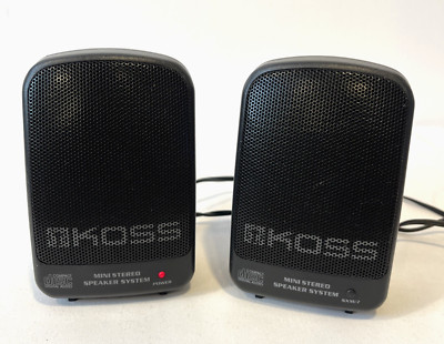 KOSS SXM/7 DUAL AMPLIFIED MINI STEREO SPEAKER SYSTEM 3.5MM LOGITECH ELECTRONICS