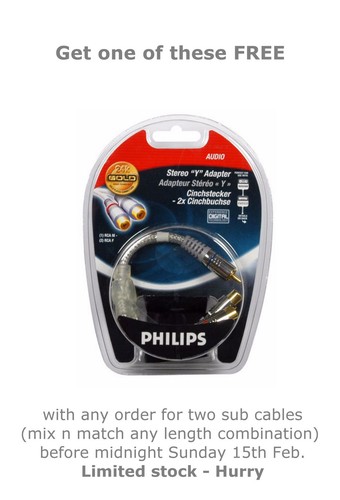 Super-thin 5 m Subwoofer Leads - Save 60% to 75% against QED Performance Mini - Picture 11 of 12