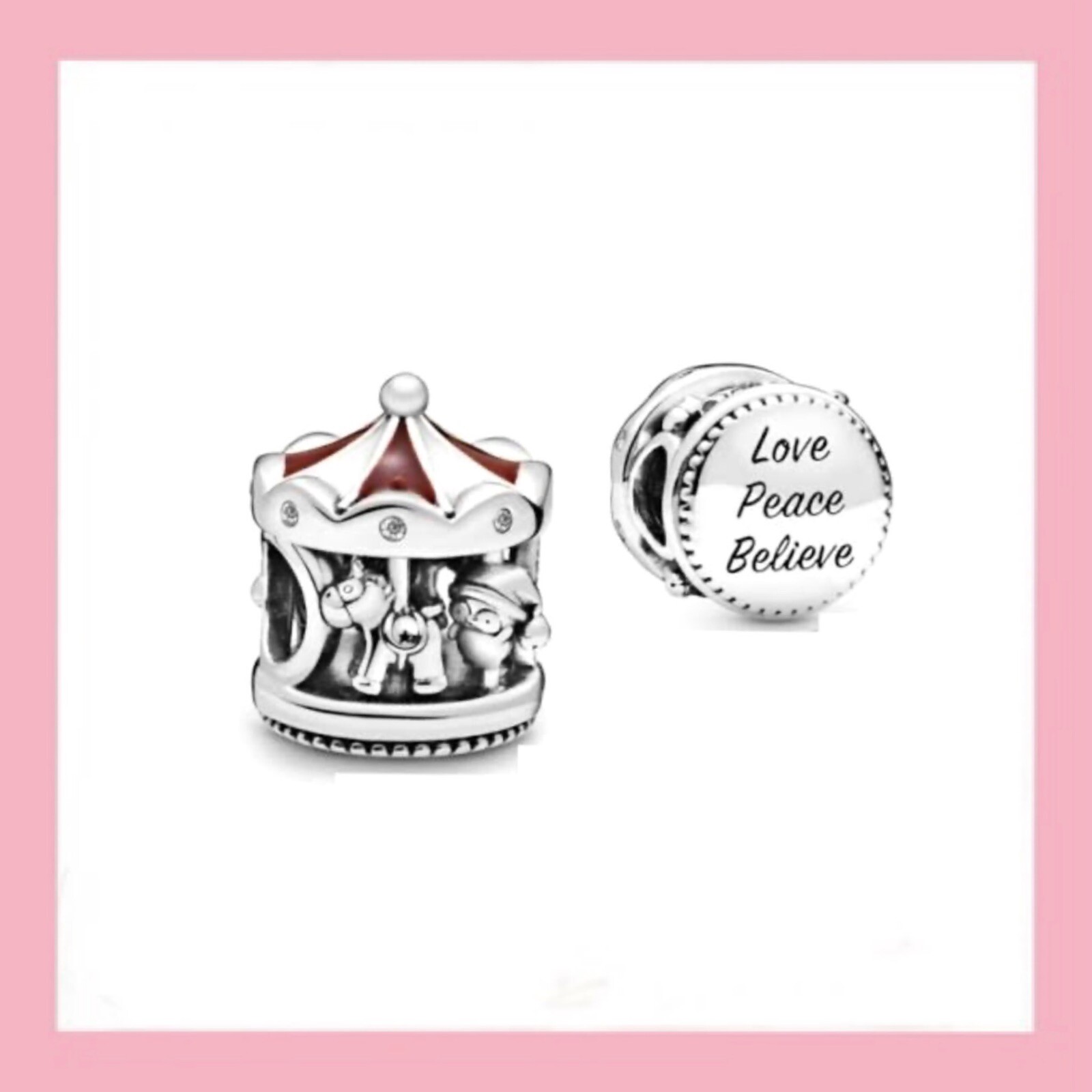 NEW Authentic Genuine PANDORA Christmas Carousel Charm - 798435C01 ...