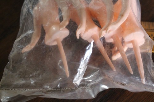 Vintage Doll Cake Toppers Moveable Arms Barbie Look Alike Hong Kong NOS Wilton - Picture 6 of 14