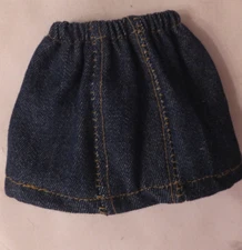 DOLL CLOTHES SKIRT BLUE DENIM FOR 14" WELLIE WISHERS & SIMILAR SZ DOLLS NEW