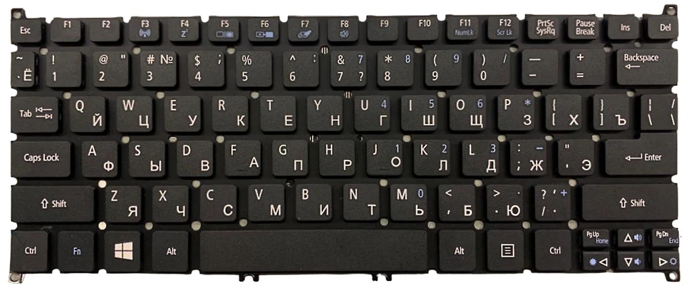 UKR Keyboard ACER ASPIRE ONE 725 726 756 V5-123 E3-112 S3-391 V3-112 V5-171 - Image 2 of 3