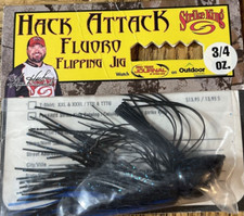 Strike King #HAFFJ34-2 Hack Attack Fluoro Flipping Jig Size 3/4oz-NEW-SHIP 24HRS