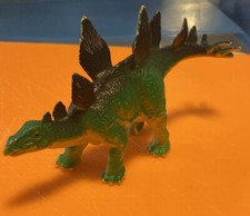 Vintage 1986 STEGOSAURUS 6  Dinosaur Toy Rare Original Hard Plastic Free Ship  