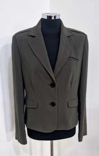 Hobbs dark green skirt suit size 12 jacket pockets PLS READ military midi skirt - Picture 2 of 14