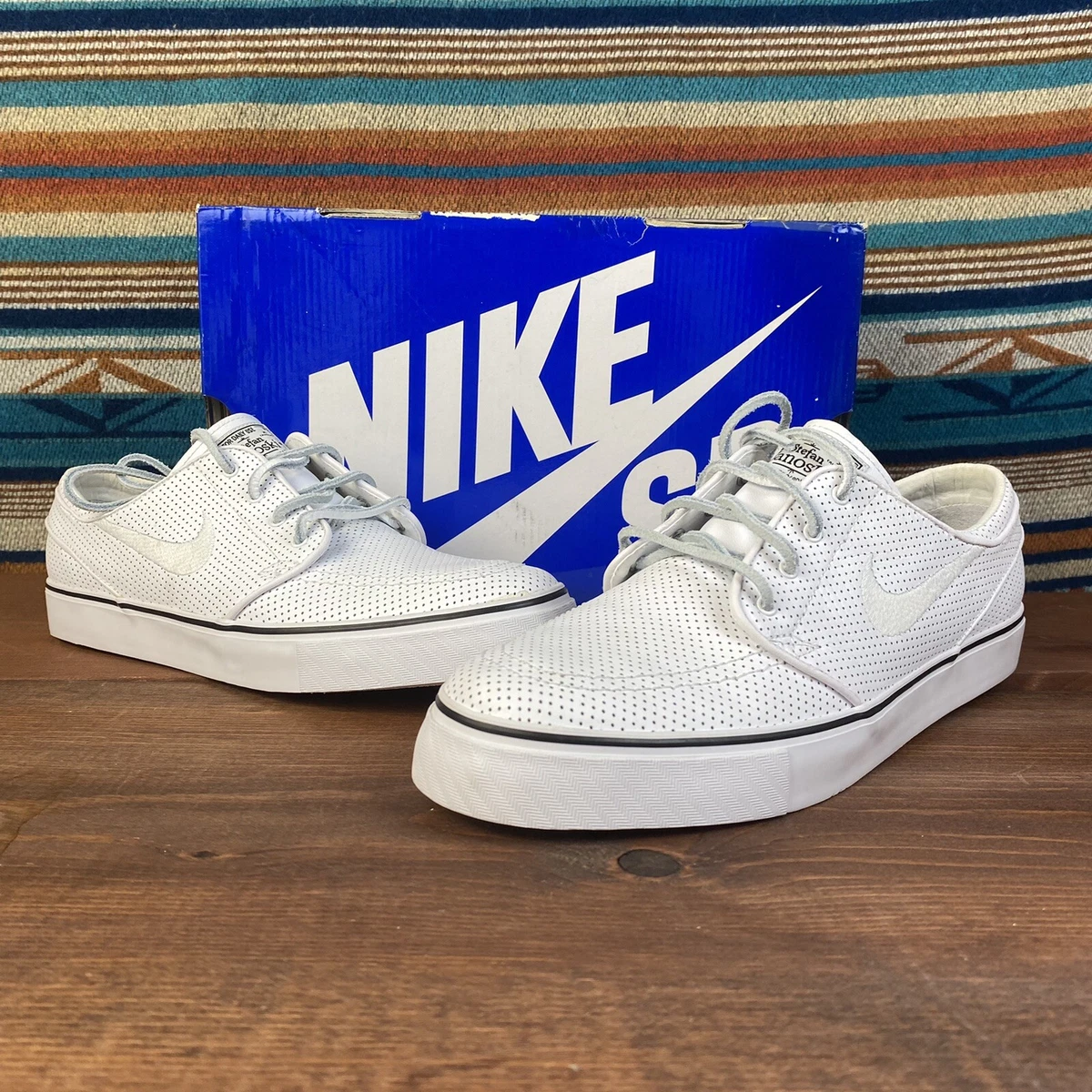 doden Boos Verwachting Nike SB Zoom 2009 Stefan Janoski Schuhe Leder weiß/weiß 10 US NEU  333824-100 | eBay