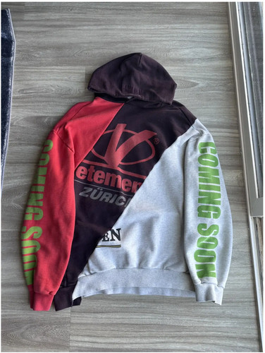 Vetements patchwork hoodie - Gem Vetements patchwork hoodie - Gem