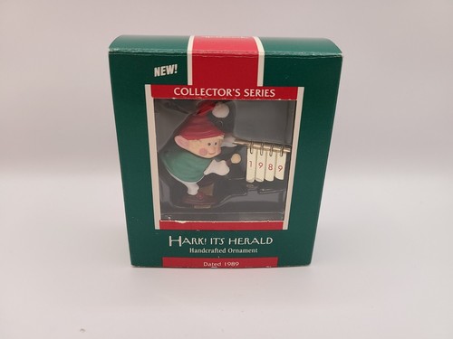 HALLMARK HARK IT'S HERALD #1 SERIE 1989 ADORNOS DE RECUERDO DE NAVIDAD ELFO BX-G - Imagen 8 de 10