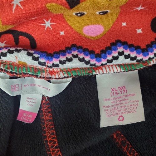 Legging No Boundaries Forrado de Vellón Cintura Alta Talla XL Juniors Feo Navidad - Imagen 4 de 8