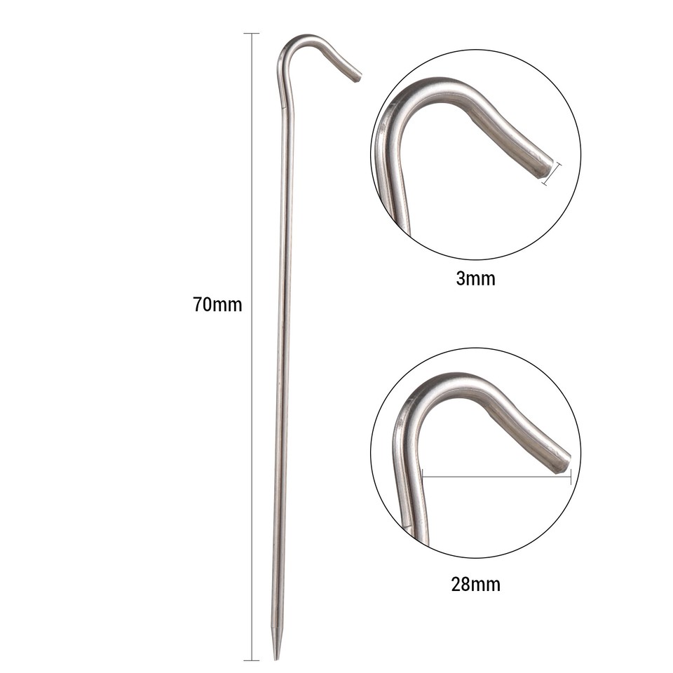 Ground Stakes Tent Stakes for Camping Metal Stakes for Ground Canopy