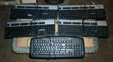 LOT OF 9 COMPUTER KEYBOARDS HP LOGITECH LENOVO DELL USB PS/2