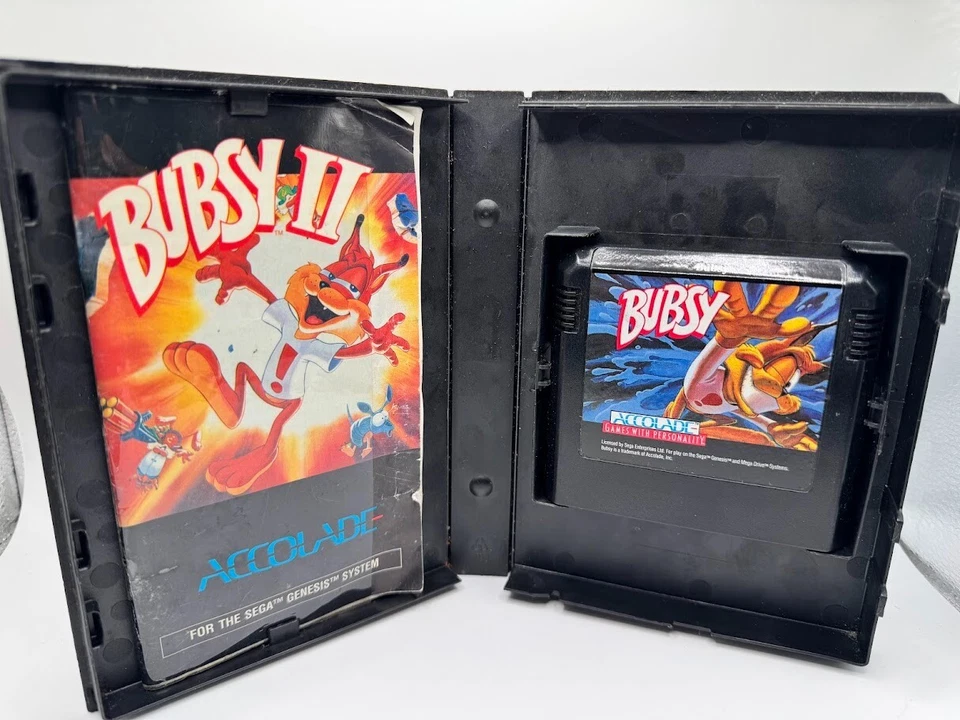 Bubsy II 2 (Sega Genesis, 1994) CIB * TESTED * Complete With Box, Manual, Cart - Image 3 of 3