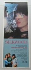 PÓSTER DE PELÍCULA DE MADERA DE SEDA ORIGINAL ENROLLADO 14X36 INSERTADO 1983 MERYL STREEP CHER RUSSEL