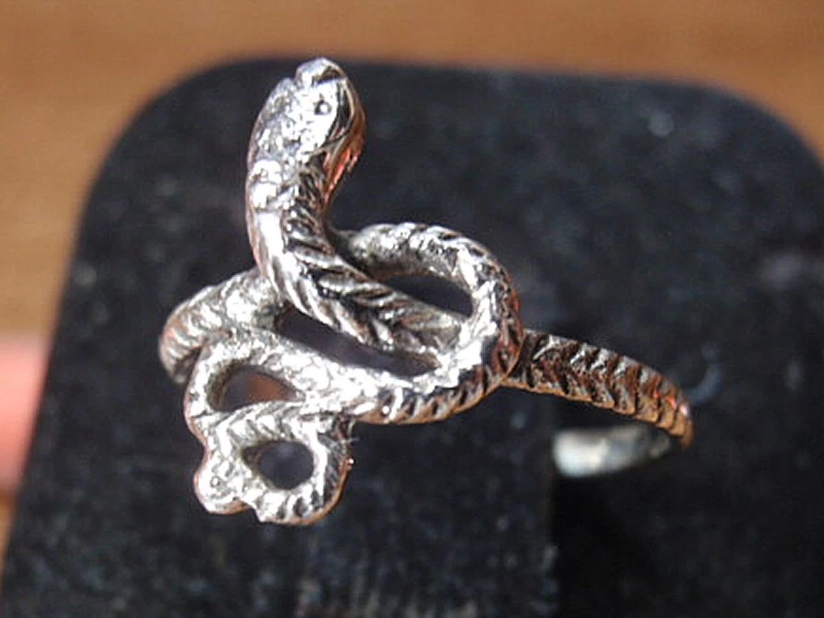 Coiled Snake Ring 925 Sterling Silver Sizes 5 6 7 and 8 eBay