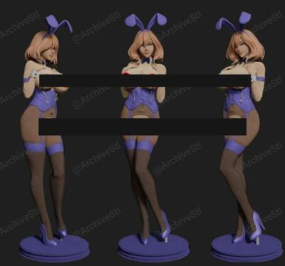 Anime Marie Rose Rabbit Bunny Woman Unpainted GK Model 3D Print Figure Resin Kit