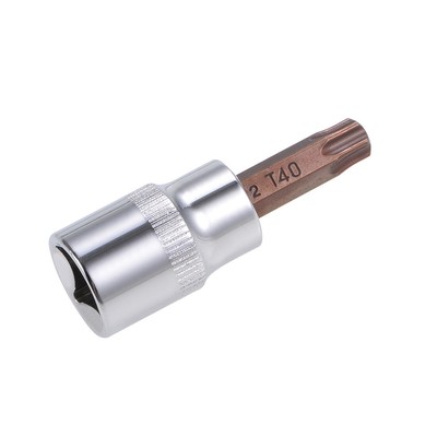 3/8''Drive Bit Socket Torx T40 S2 Steel 48mm Length-3 Pcs