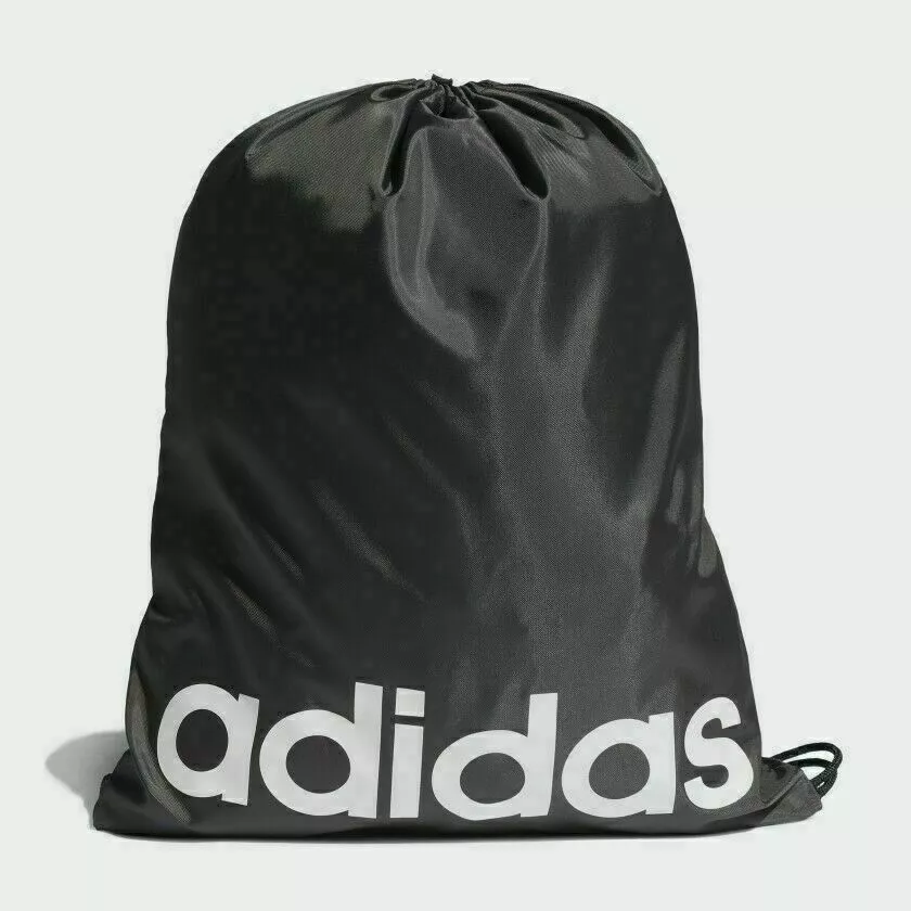 adidas PE BAG SCHOOL GYM BAG FOOTBALL LINEAR CORE DRAWSTRING BAG BLACK