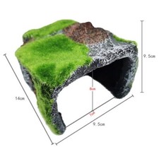 Tortoise Shelter House Nest Cave Reptile Box Fish Tank Aquarium Decoration