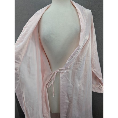 Barbizon Women's Bathrobe Size M Loungewear Belted 100% Cotton Pink Lightweight - Picture 3 of 11