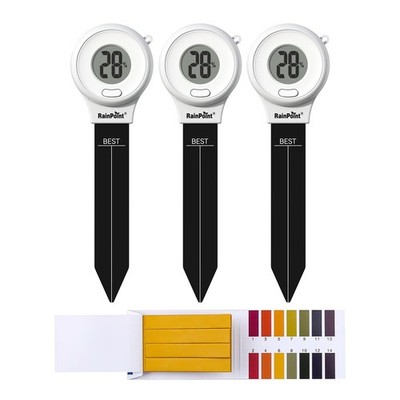 RAINPOINT Digital Compact Soil Moisture Meter for Indoor/Outdoor Plants, 3 packs
